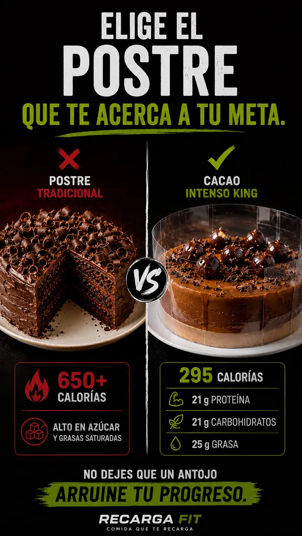 Torta normla vs recarga fit cacao intenso