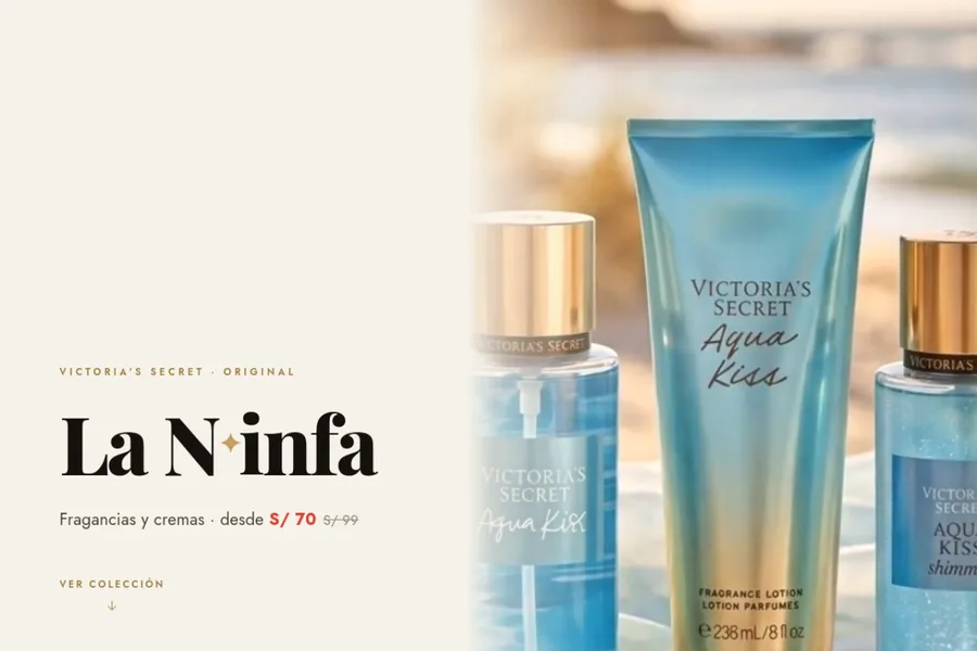 Landing de La Ninfa: Catálogo de perfumería