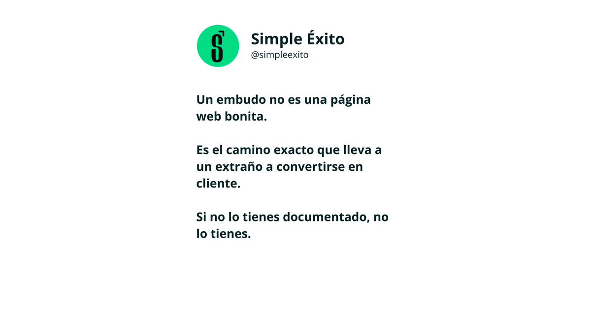 Embudo de ventas para negocios — Simple Éxito